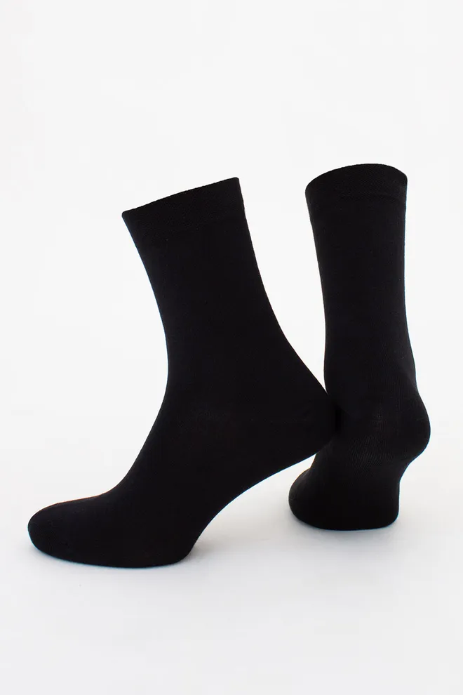 Чоловічі високі шкарпетки з бамбука MS3 BAMBOO Giulia (black), чорний