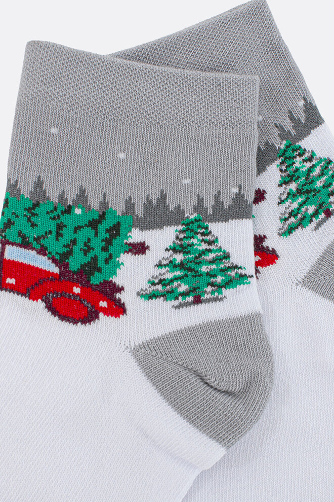 Дитячі новорічні шкарпетки KS3 NEW YEAR 2602 Giulia (silver), сірий