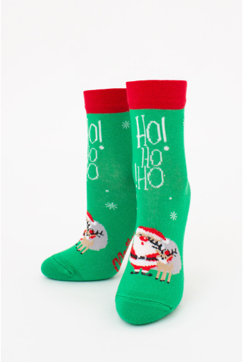 Дитячі новорічні шкарпетки з Санта Клаусом KS3 NEW YEAR 2406 Giulia (island green), зелений Дитячі новорічні шкарпетки з Санта Клаусом KS3 NEW YEAR 2406 Giulia (island green), зелений