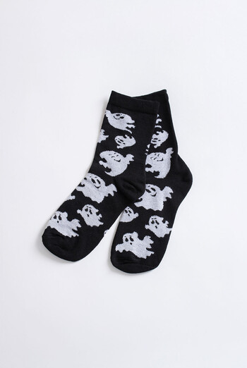 Дитячі шкарпетки з привидами KS3 HALLOWEEN 2505 Giulia (black), чорний Дитячі шкарпетки з привидами KS3 HALLOWEEN 2505 Giulia (black), чорний