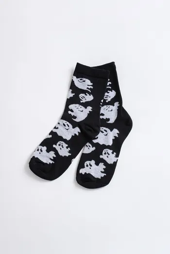 Дитячі шкарпетки з привидами KS3 HALLOWEEN 2505 Giulia (black), чорний