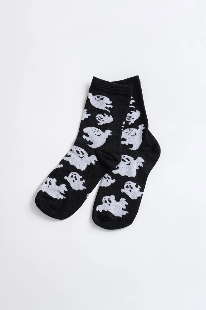 Дитячі шкарпетки з привидами KS3 HALLOWEEN 2505 Giulia (black), чорний