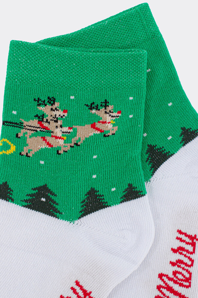 Детские новогодние носки KS3 NEW YEAR 2606 Giulia (green), зеленый