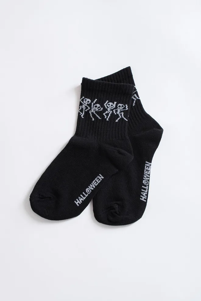 Дитячі шкарпетки з скелетами KS3 HALLOWEEN STRONG 2502 Giulia (black), чорний