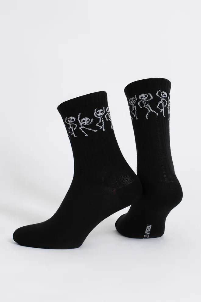 Чоловічі шкарпетки з скелетами MS3 HALLOWEEN STRONG 2502 Giulia (black), чорний