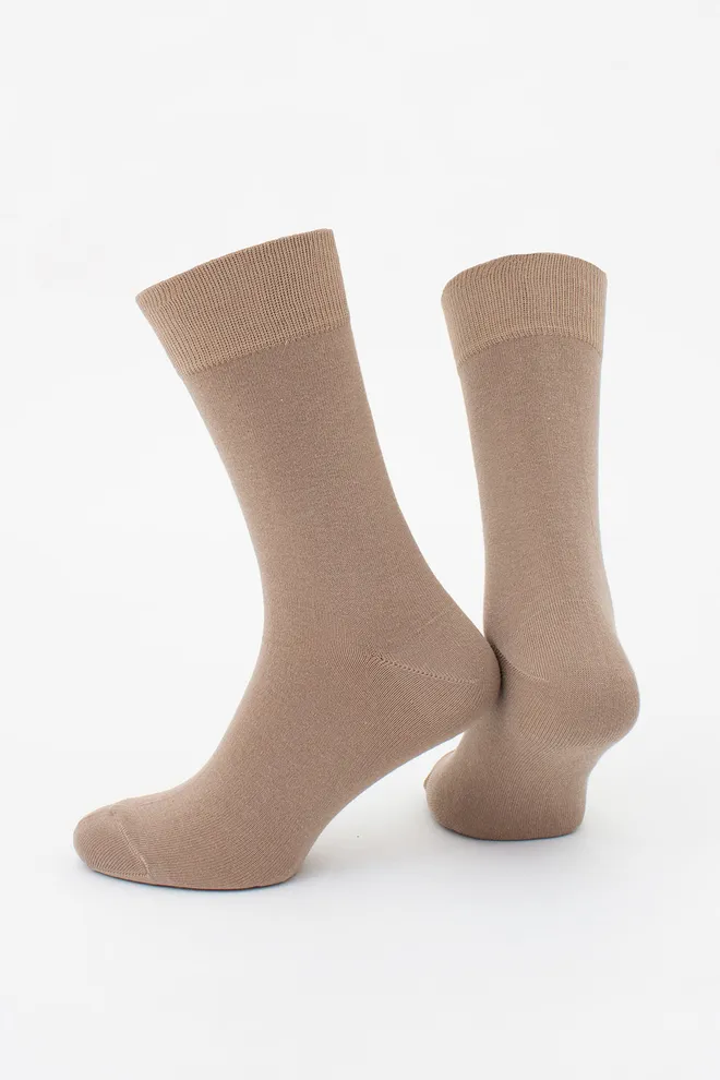 Шкарпетки чоловічі класичні MSL color Giulia (chantarel), коричневий