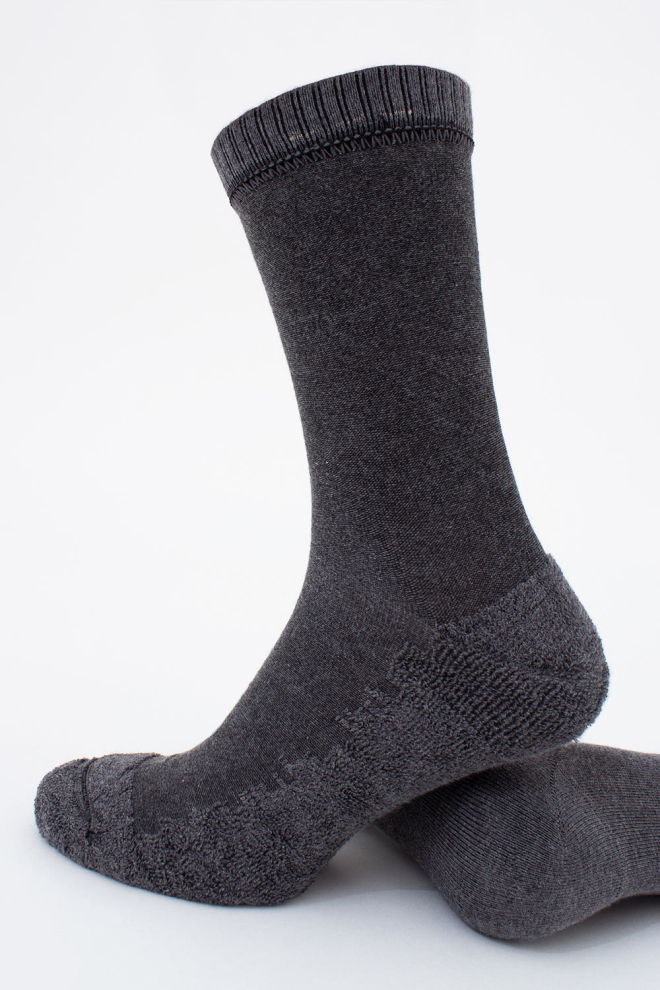 Носки мужские классические теплые MS3 TERRY CLASSIC 003 Giulia (dark grey melange), серый