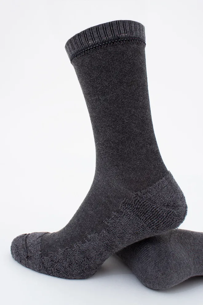 Шкарпетки чоловічі класичні теплі MS3 TERRY CLASSIC 003 Giulia (dark grey melange), сірий