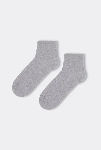 Шкарпетки чоловічі укорочені Ms2 soft premium classic Giulia (light grey melange), сірий Шкарпетки чоловічі укорочені Ms2 soft premium classic Giulia (light grey melange), сірий