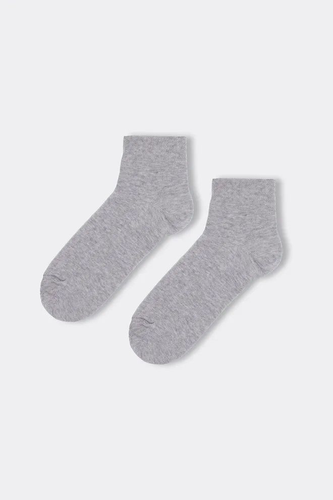 Шкарпетки чоловічі укорочені Ms2 soft premium classic Giulia (light grey melange), сірий