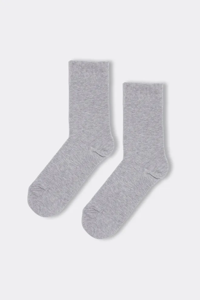 Шкарпетки чоловічі класичні Ms3 soft premium classic Giulia (light grey melange), сірий