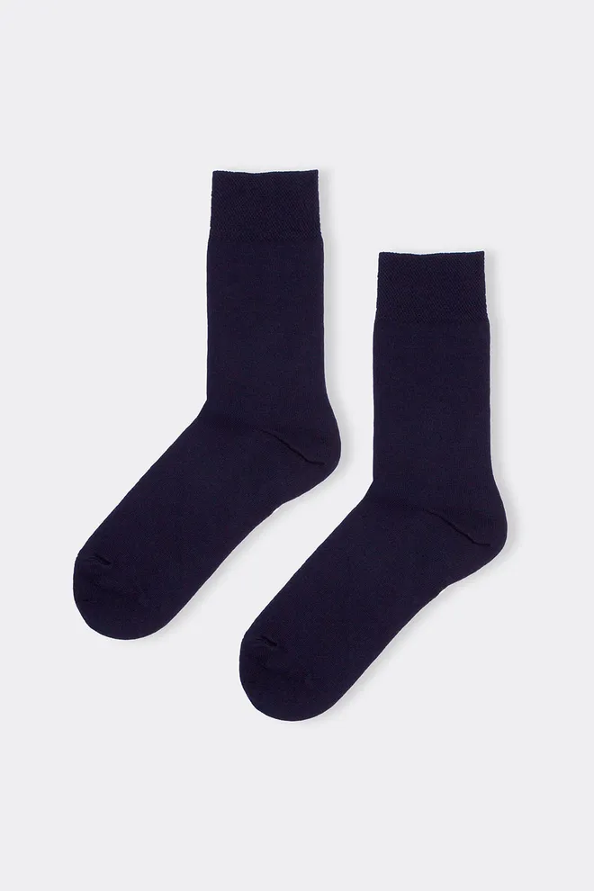 Шкарпетки чоловічі класичні Ms3 soft premium classic Giulia (navy), синій