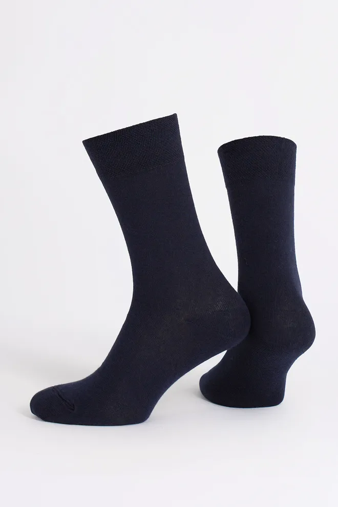 Шкарпетки чоловічі класичні Ms3 soft premium classic Giulia (navy), синій