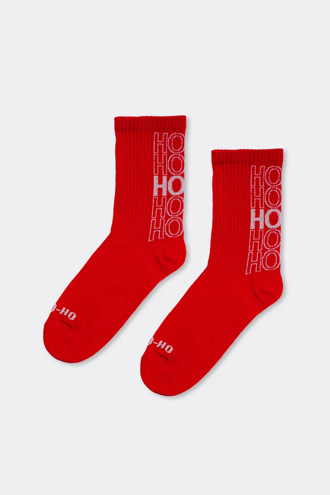 Чоловічі шкарпетки в рубчик MS3 NEW YEAR STRONG 2601 Giulia (red), червоний