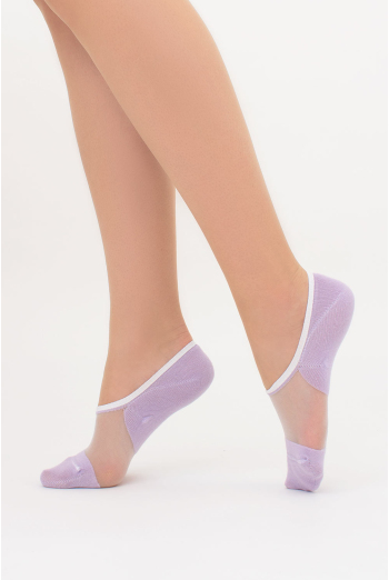 Носки следки с прозрачной вставкой WS0 CRISTAL 001 Giulia (lilac), фиолетовый Носки следки с прозрачной вставкой WS0 CRISTAL 001 Giulia (lilac), фиолетовый