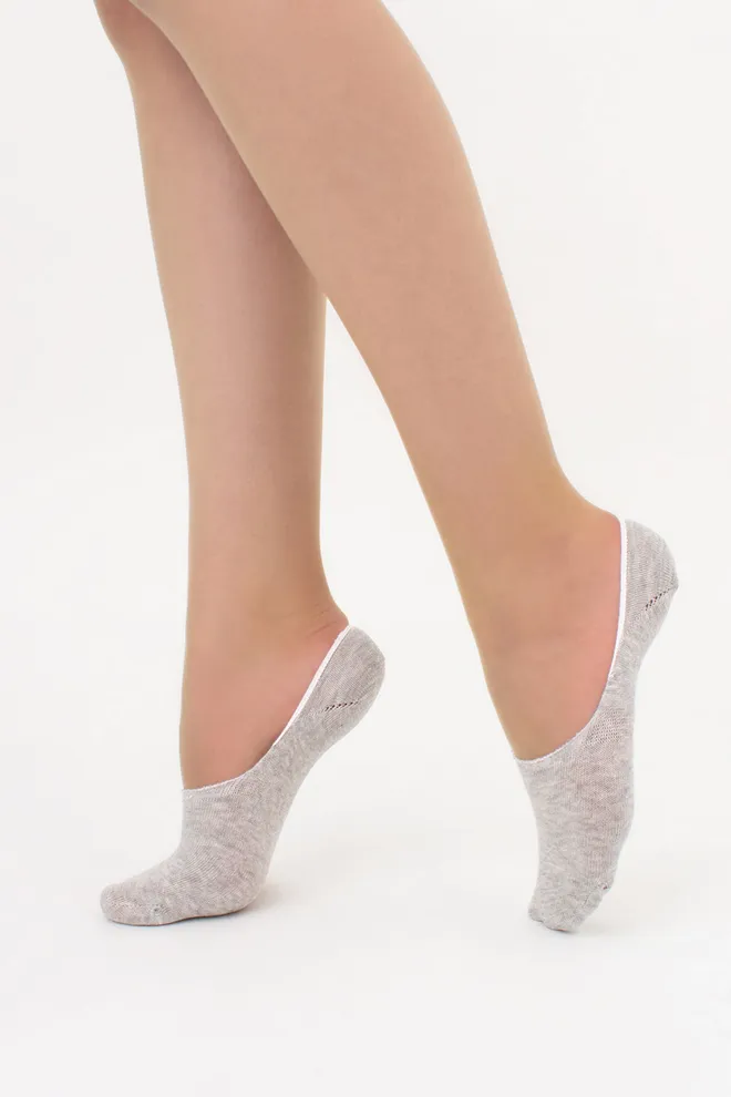 Шкарпетки слідки жіночі WF1 CLASSIC [WFC/Sk-cl] Giulia (silver melange), сірий