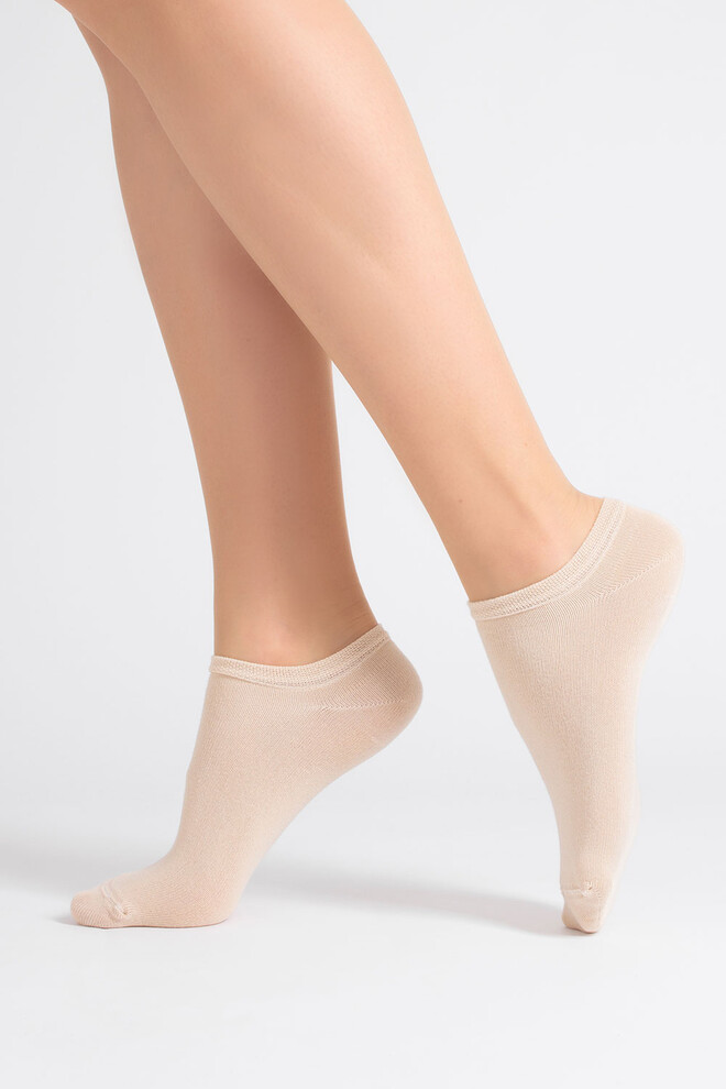 Носки женские короткие 2 пары WS1 CLASSIC Giulia (sand/mocha mousse), бежевый/коричневый