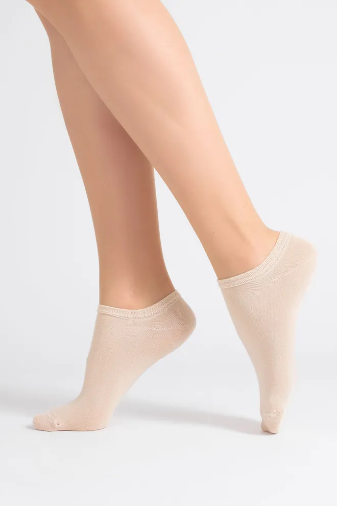 Шкарпетки жіночі короткі 2 пари WS1 CLASSIC Giulia (sand/mocha mousse), бежевий/коричневий