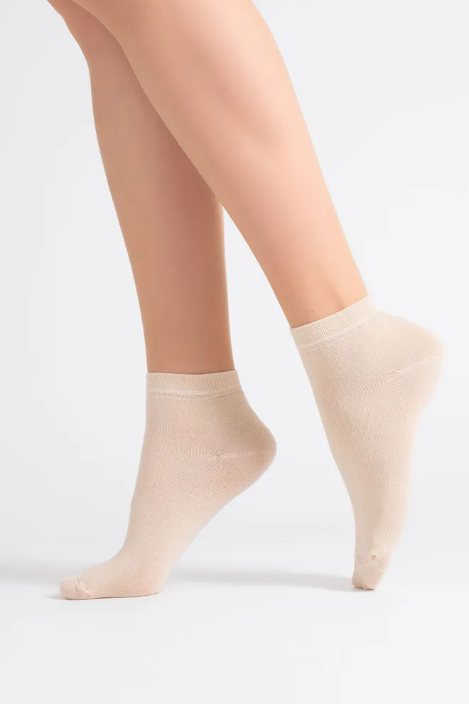 Шкарпетки жіночі короткі 2 пари WS2 CLASSIC Giulia (chocolate/sand), коричневий/бежевий