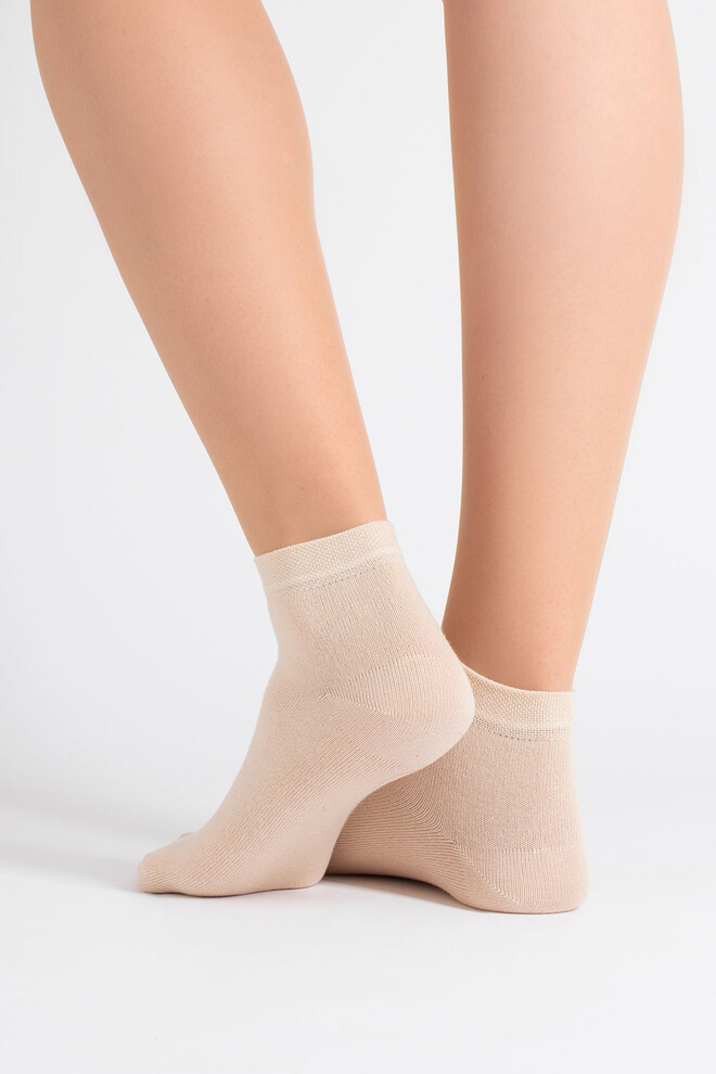 Шкарпетки жіночі короткі 2 пари WS2 CLASSIC Giulia (chocolate/sand), коричневий/бежевий