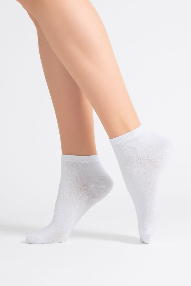 Шкарпетки жіночі короткі 2 пари WS2 CLASSIC Giulia (light grey melange/white), сірий/білий