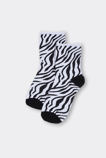 Жіночі шкарпетки Зебра WS2 FASHION 2504 Giulia (black/white), чорний/білий