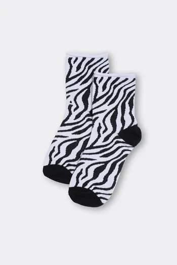 Женские носки Зебра WS2 FASHION 2504 Giulia (black/white), черный/белый