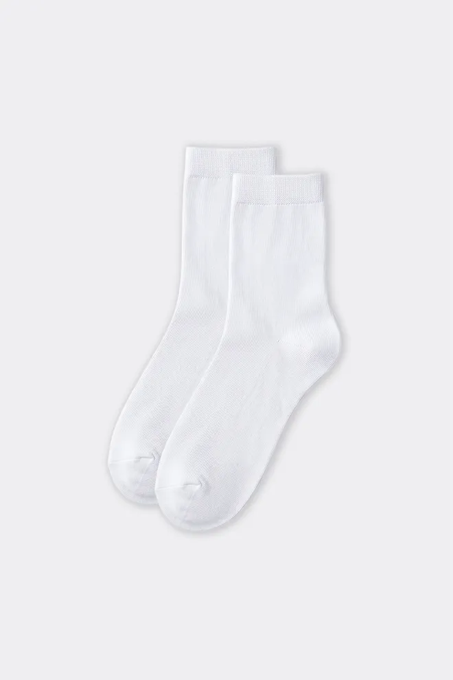 Женские высокие носки из бамбука WS3 BAMBOO Giulia (white), белый