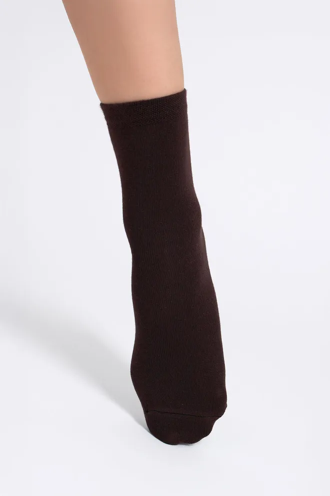 Носки женские классические (2 пары) WS3 CLASSIC Giulia (chocolate/sand), коричневый/бежевый