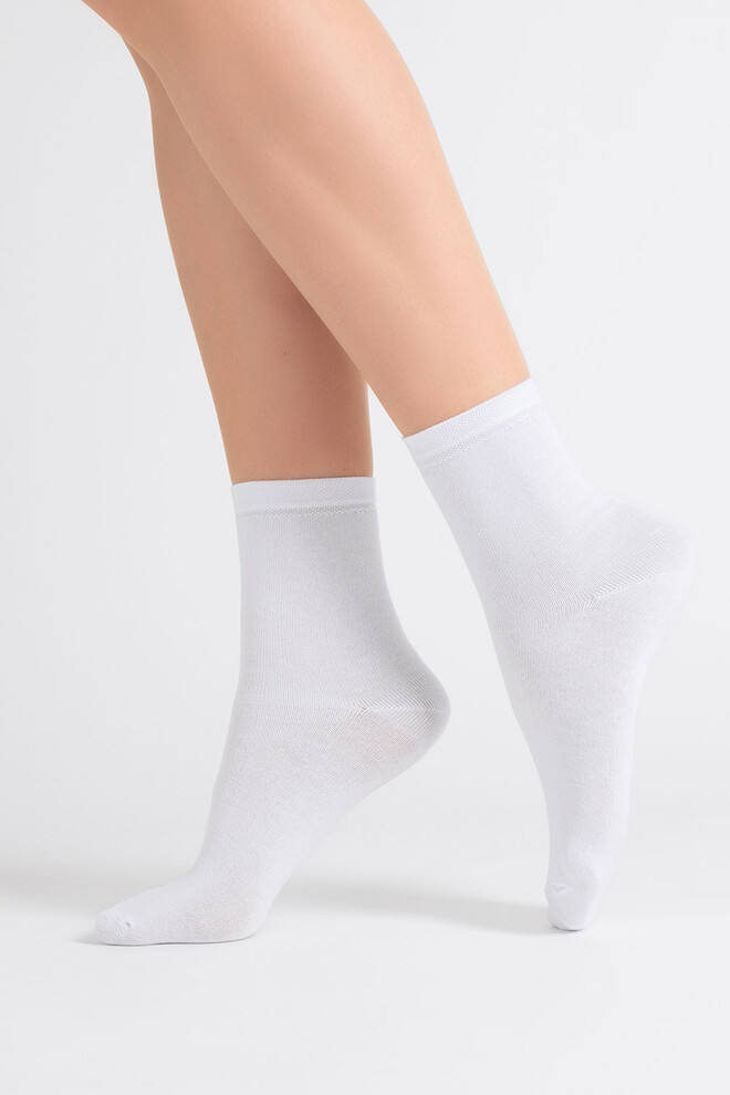 Шкарпетки жіночі класичні (2 пари) WS3 CLASSIC Giulia (light grey melange/white), сірий/білий