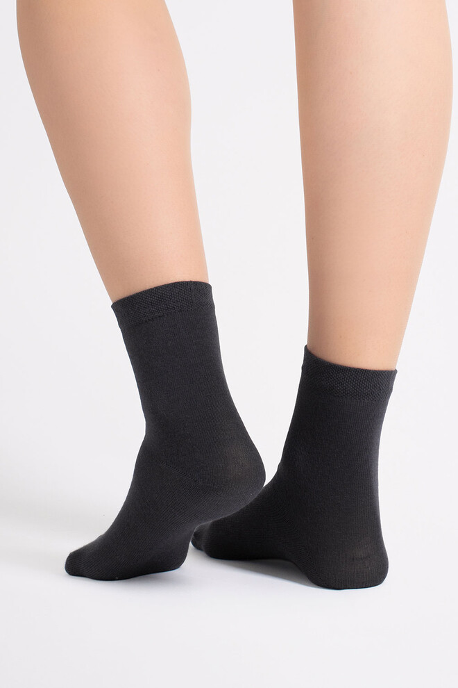 Шкарпетки жіночі класичні (2 пари) WS3 CLASSIC Giulia (marsala/iron), бордовий/сірий