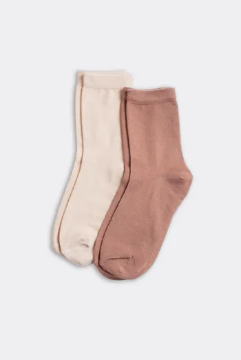 Носки женские классические (2 пары) WS3 CLASSIC Giulia (sand/mocha mousse), бежевый/коричневый