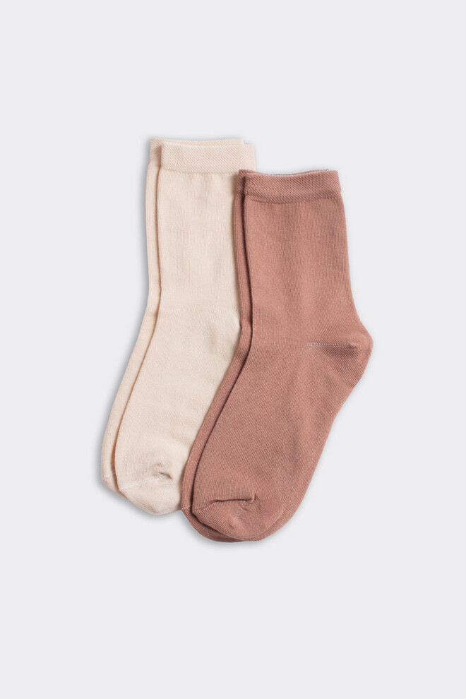 Носки женские классические (2 пары) WS3 CLASSIC Giulia (sand/mocha mousse), бежевый/коричневый