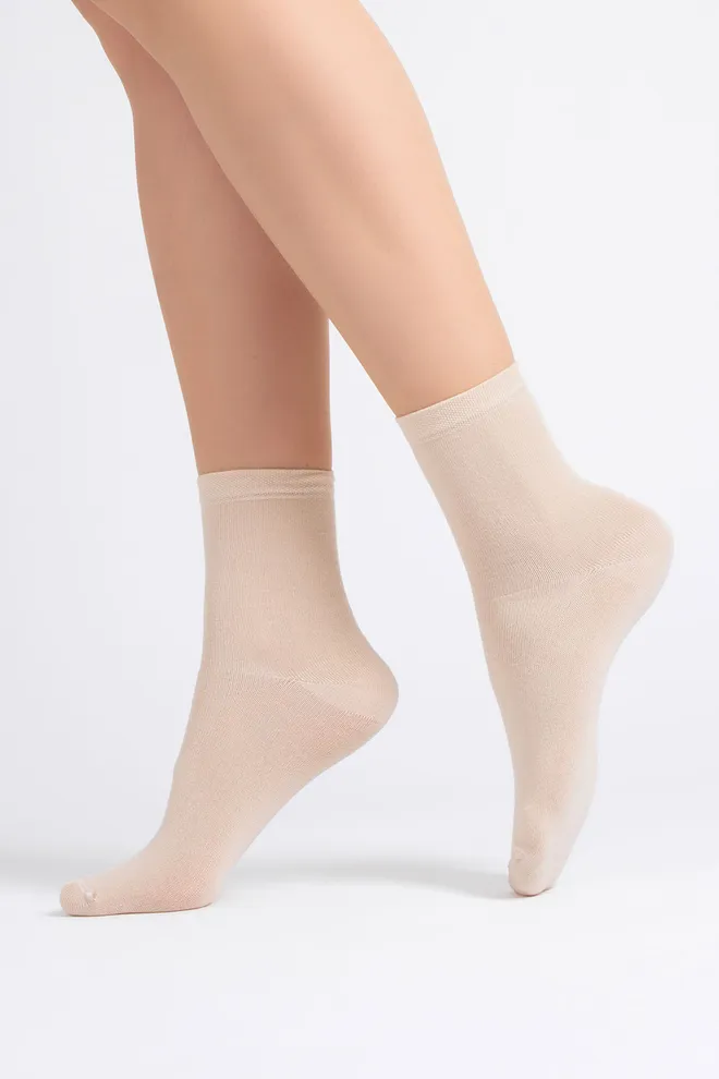 Носки женские классические (2 пары) WS3 CLASSIC Giulia (sand/mocha mousse), бежевый/коричневый