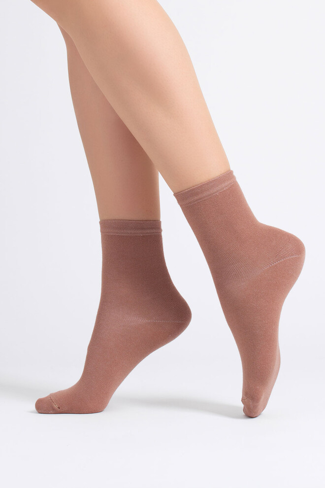 Носки женские классические (2 пары) WS3 CLASSIC Giulia (sand/mocha mousse), бежевый/коричневый