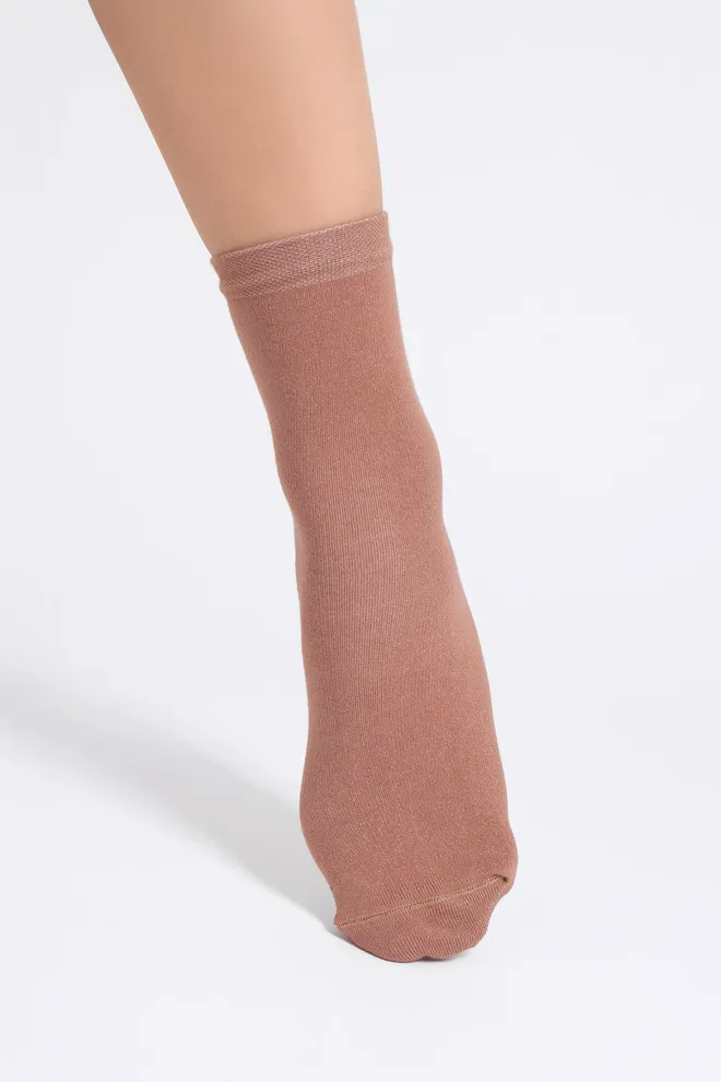 Носки женские классические (2 пары) WS3 CLASSIC Giulia (sand/mocha mousse), бежевый/коричневый