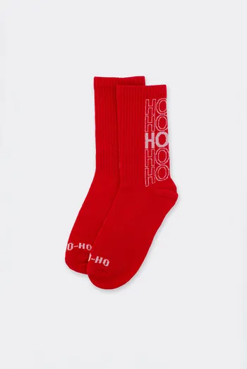 Носки новогодние в рубчик WS3 NEW YEAR STRONG 2601 Giulia (red), красный