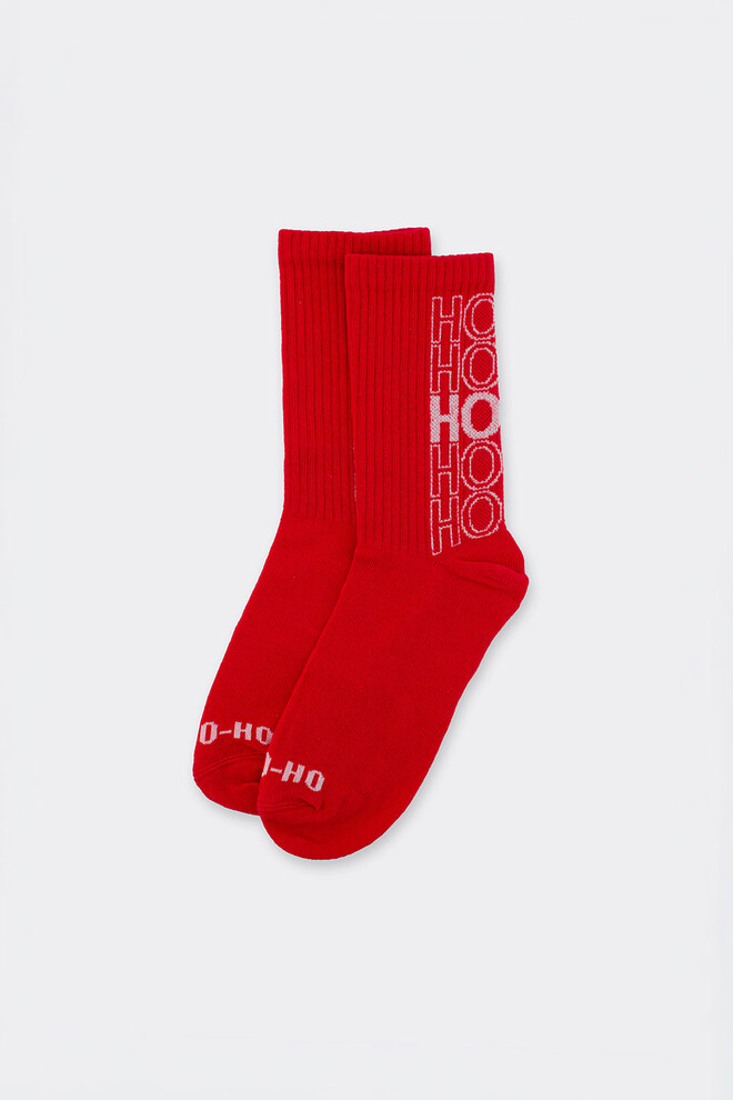 Шкарпетки новорічні в рубчик WS3 NEW YEAR STRONG 2601 Giulia (red), червоний