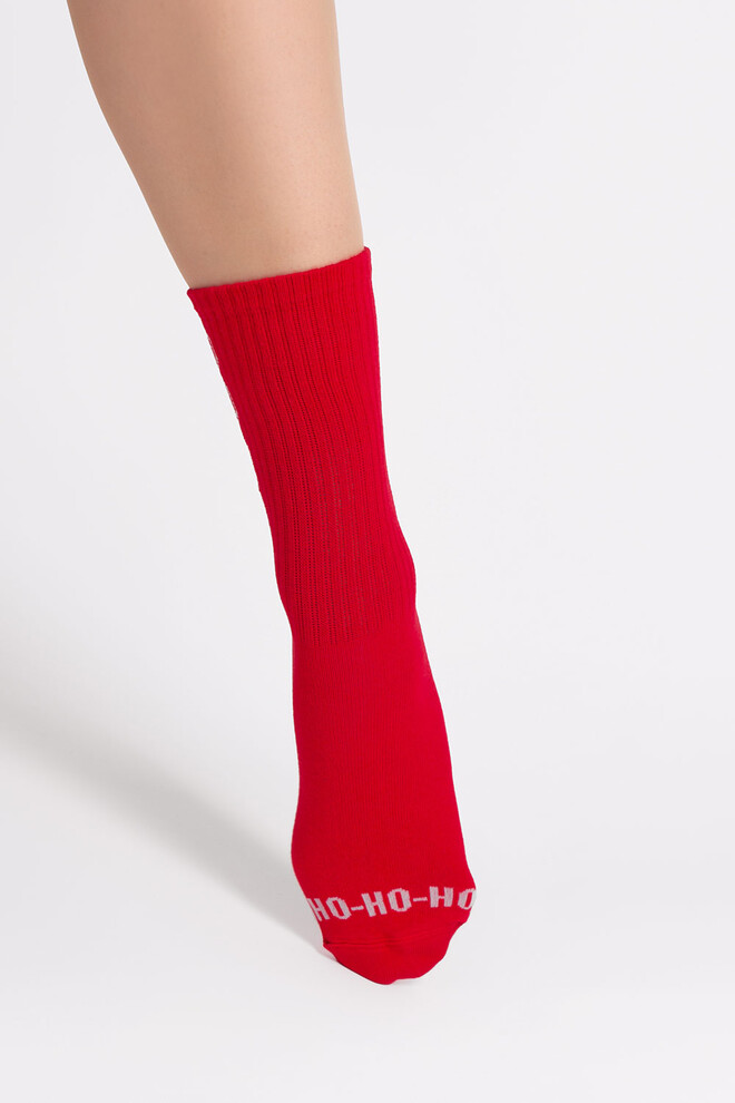 Шкарпетки новорічні в рубчик WS3 NEW YEAR STRONG 2601 Giulia (red), червоний