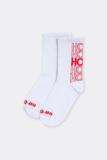 Носки новогодние в рубчик WS3 NEW YEAR STRONG 2601 Giulia (white), белый