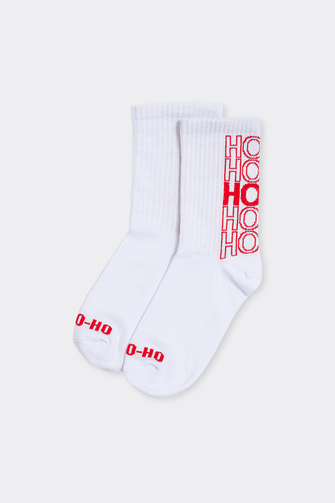 Шкарпетки новорічні в рубчик WS3 NEW YEAR STRONG 2601 Giulia (white), білий