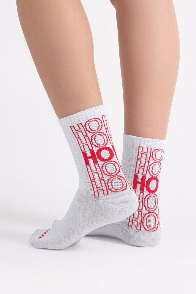 Шкарпетки новорічні в рубчик WS3 NEW YEAR STRONG 2601 Giulia (white), білий