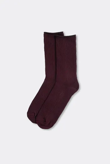 Носки женские в рубчик WS4 RIB Giulia (marsala), бордовый Носки женские в рубчик WS4 RIB Giulia (marsala), бордовый