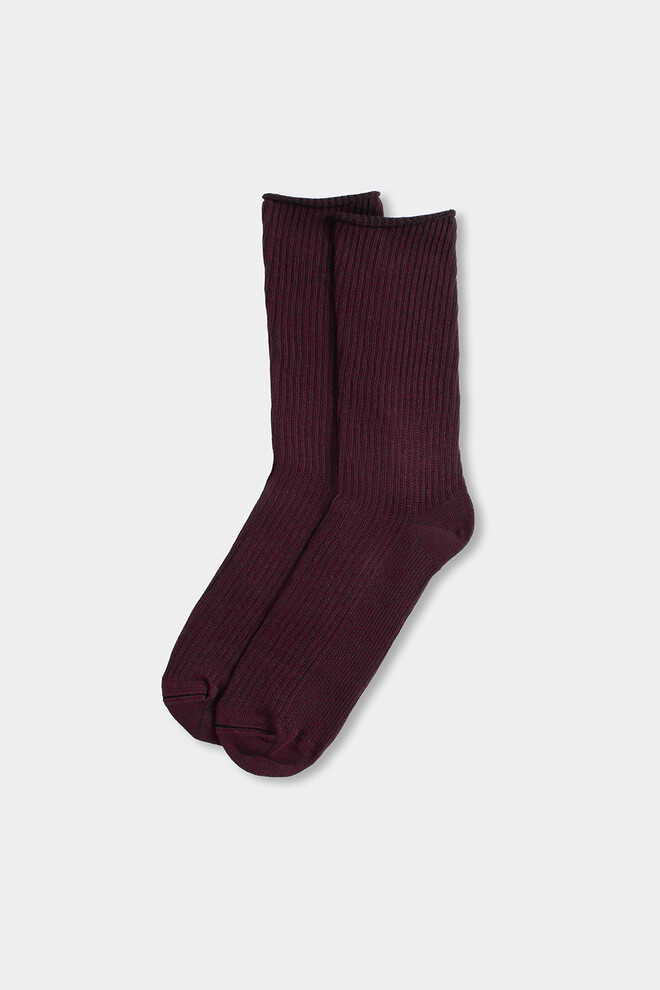 Шкарпетки жіночі в рубчик WS4 RIB Giulia (marsala), бордовий
