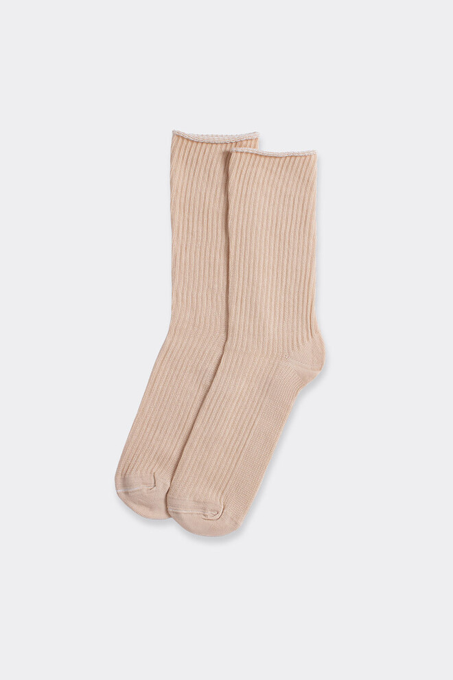 Шкарпетки жіночі в рубчик WS4 RIB Giulia (sand), бежевий