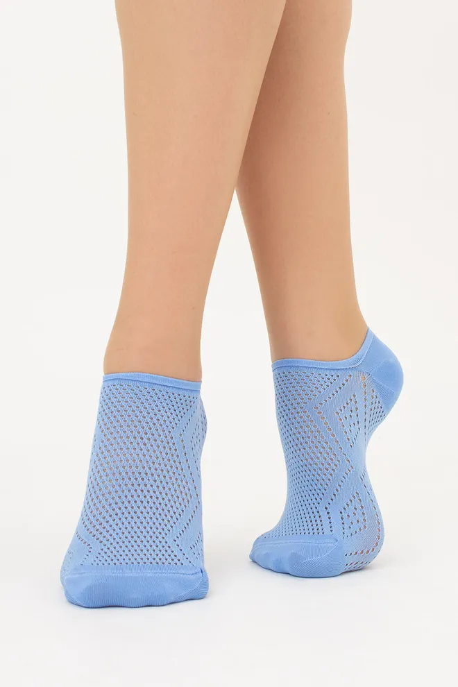 Шкарпетки жіночі класичні ажурні WS0 AIR PA 004 Giulia (lacecap hydrangea), блакитний