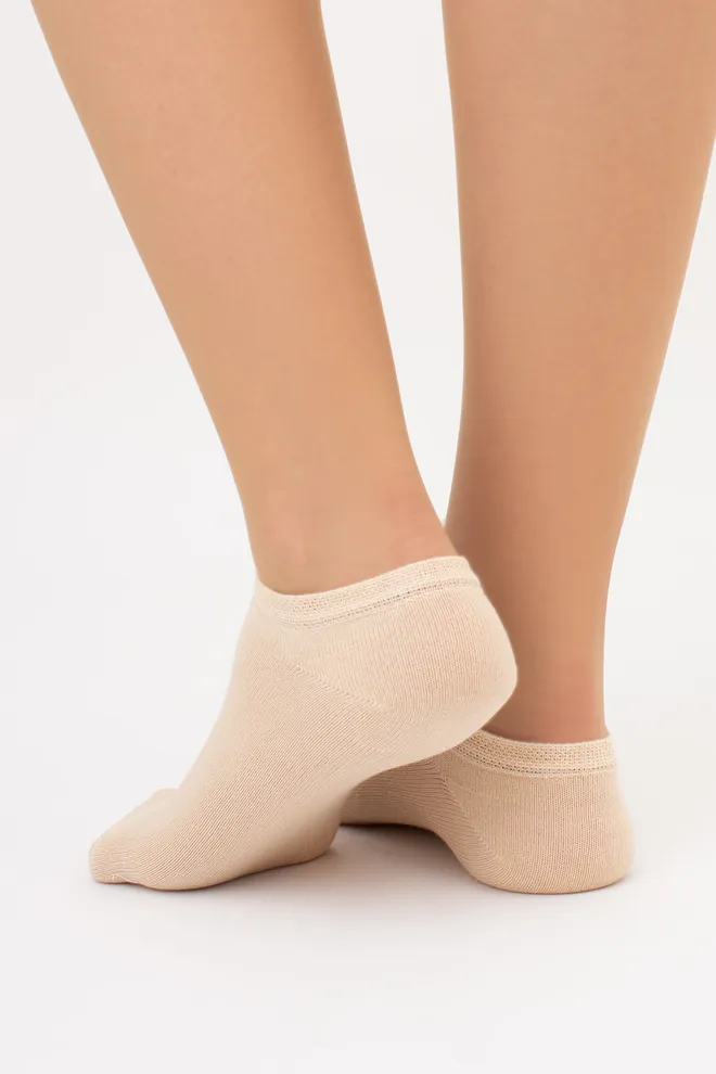 Шкарпетки жіночі короткі 2 пари WS1 CLASSIC Giulia (sand/blushing bride), бежевий/рожевий