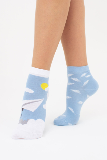 Шкарпетки жіночі "Крила вітру" (2 пари) WS2 FASHION SET 2404 (пак х2) Giulia (baby blue), блакитний
