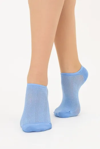 Шкарпетки жіночі невидимі спортивні WS0 AIR PA 002 Giulia (lacecap hydrangea), блакитний