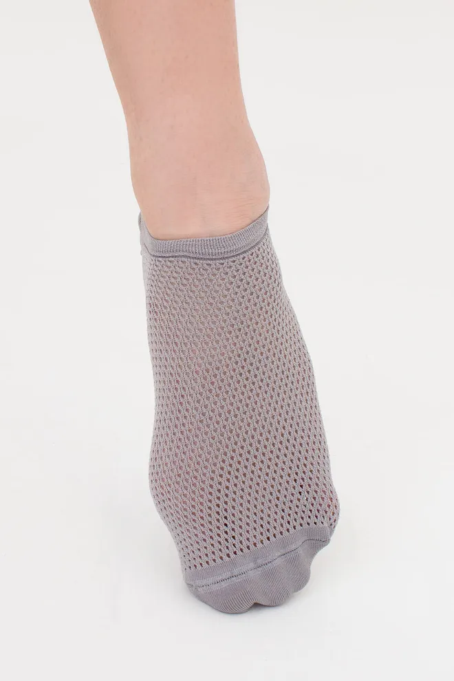 Шкарпетки жіночі невидимі з ажурним малюнком спортивні WS1 AIR PA 002 Giulia (griffin), сірий